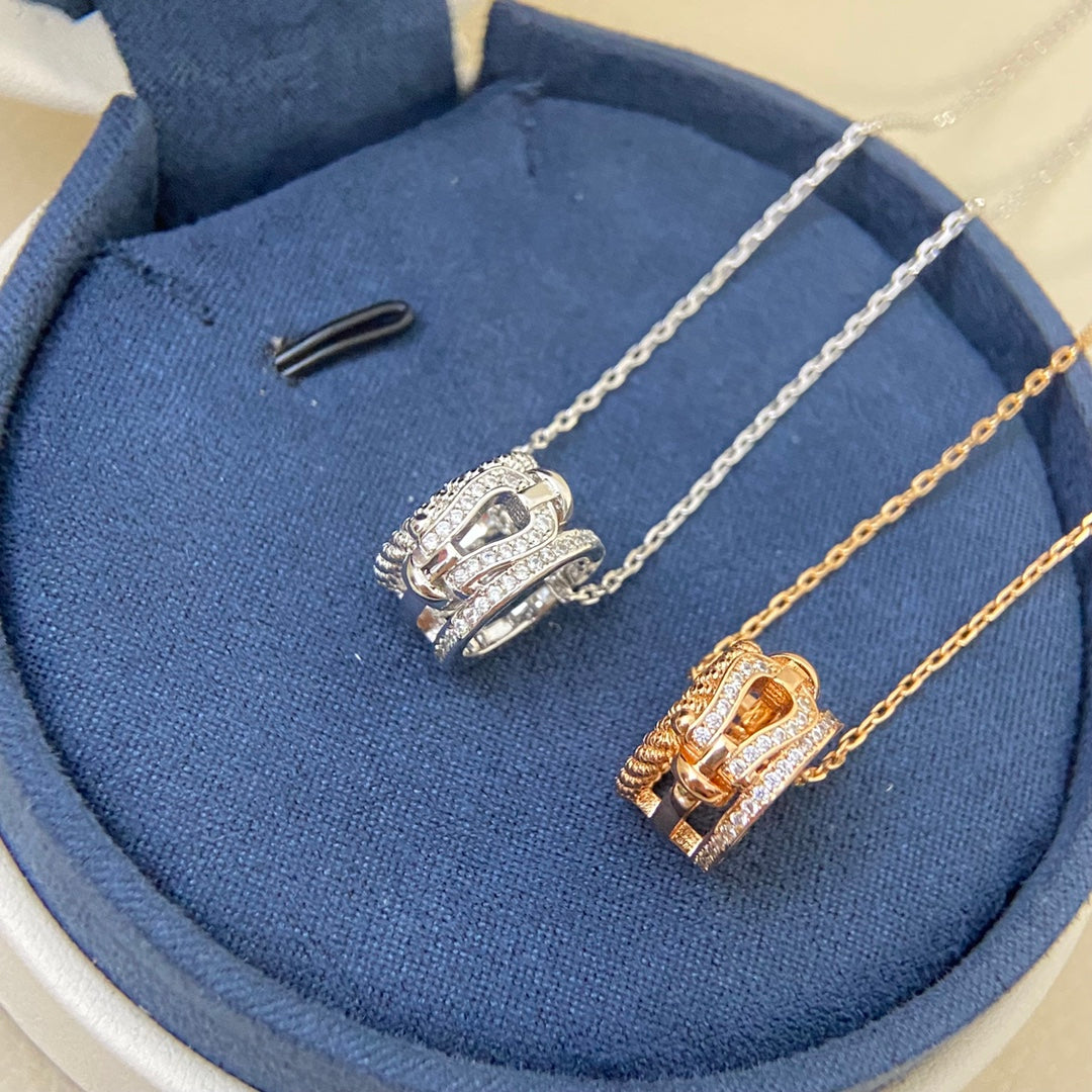 Nautical buckle chain rope pendant