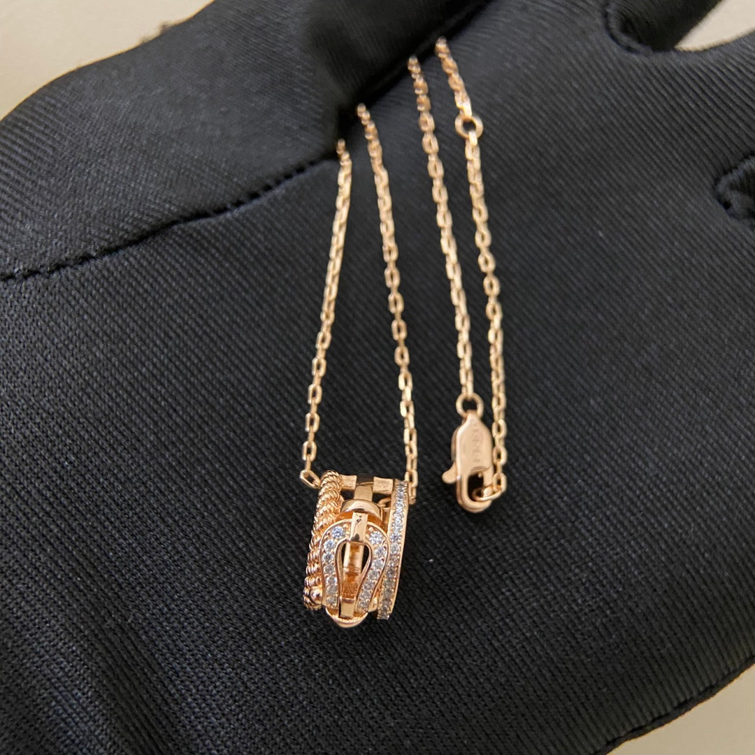 Nautical buckle chain rope pendant