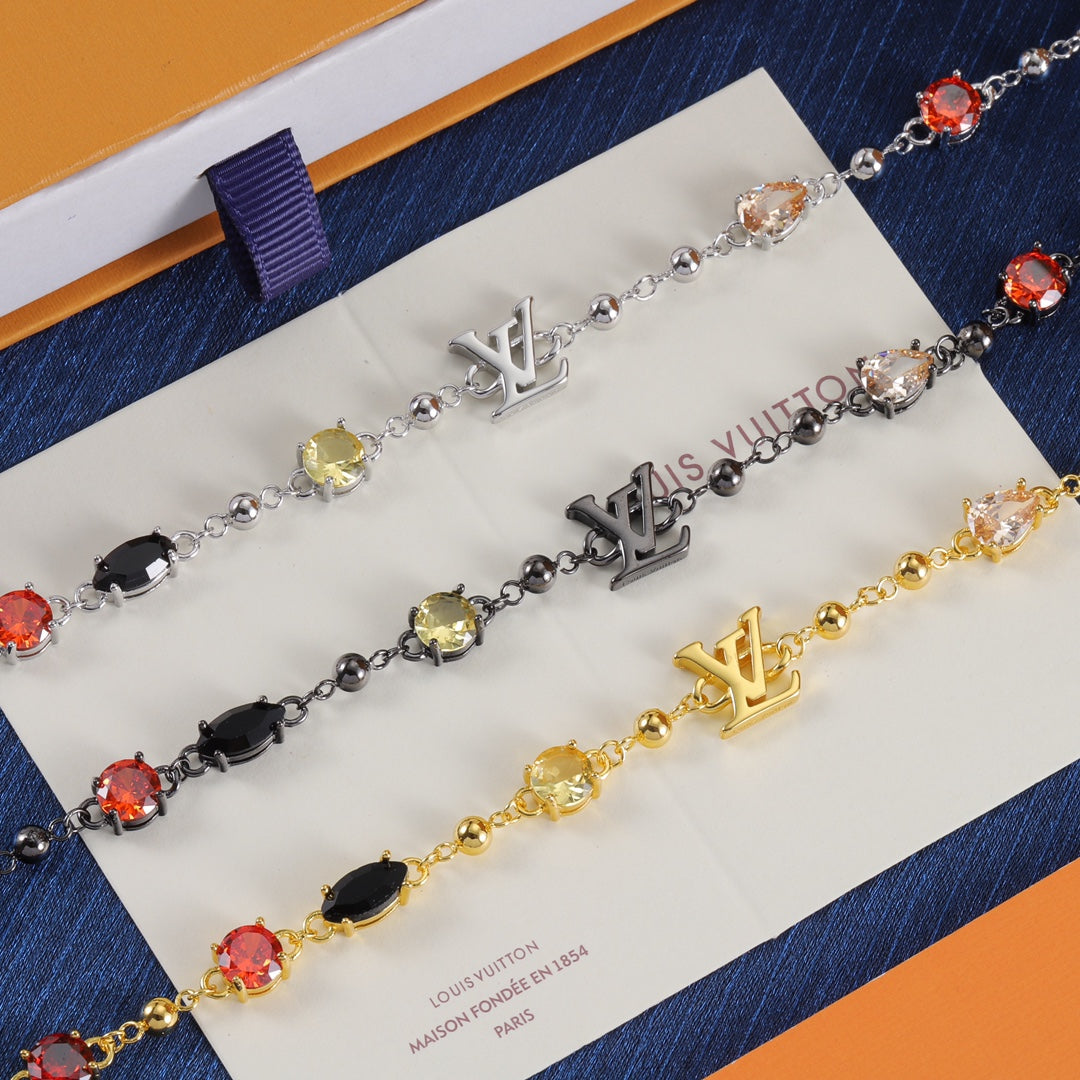 Colorful gem bracelet