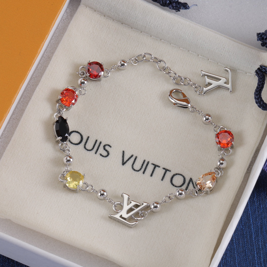 Colorful gem bracelet