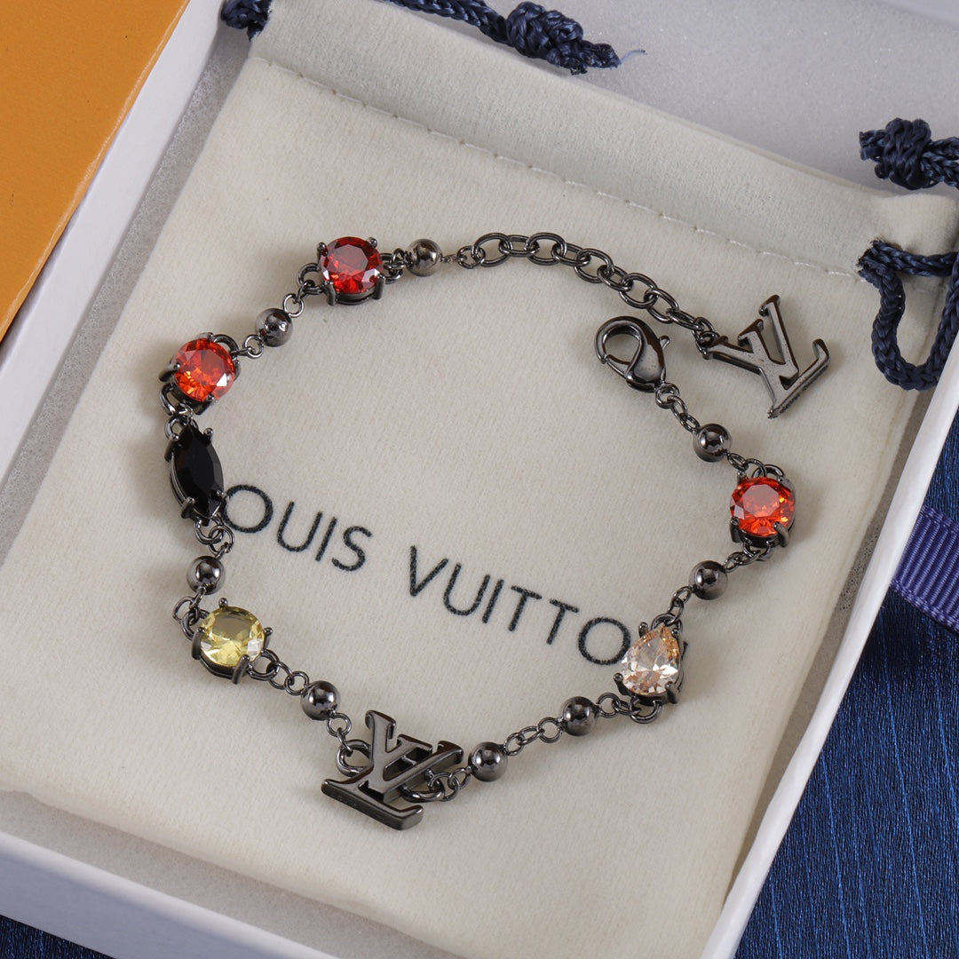 Colorful gem bracelet