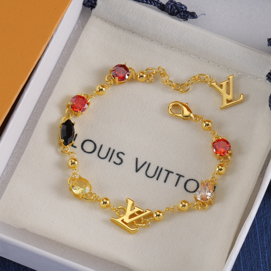 Colorful gem bracelet