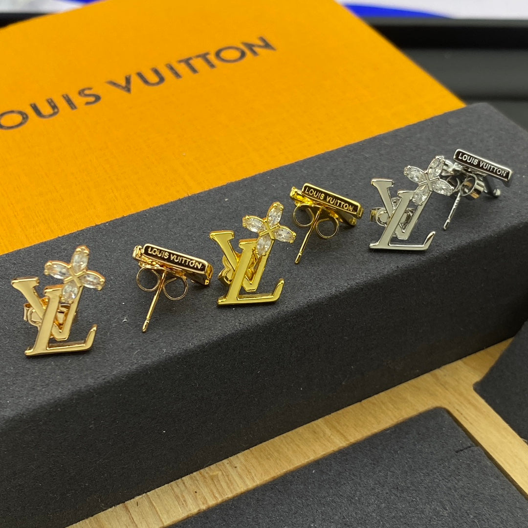 Cross Diamond Stud Earrings