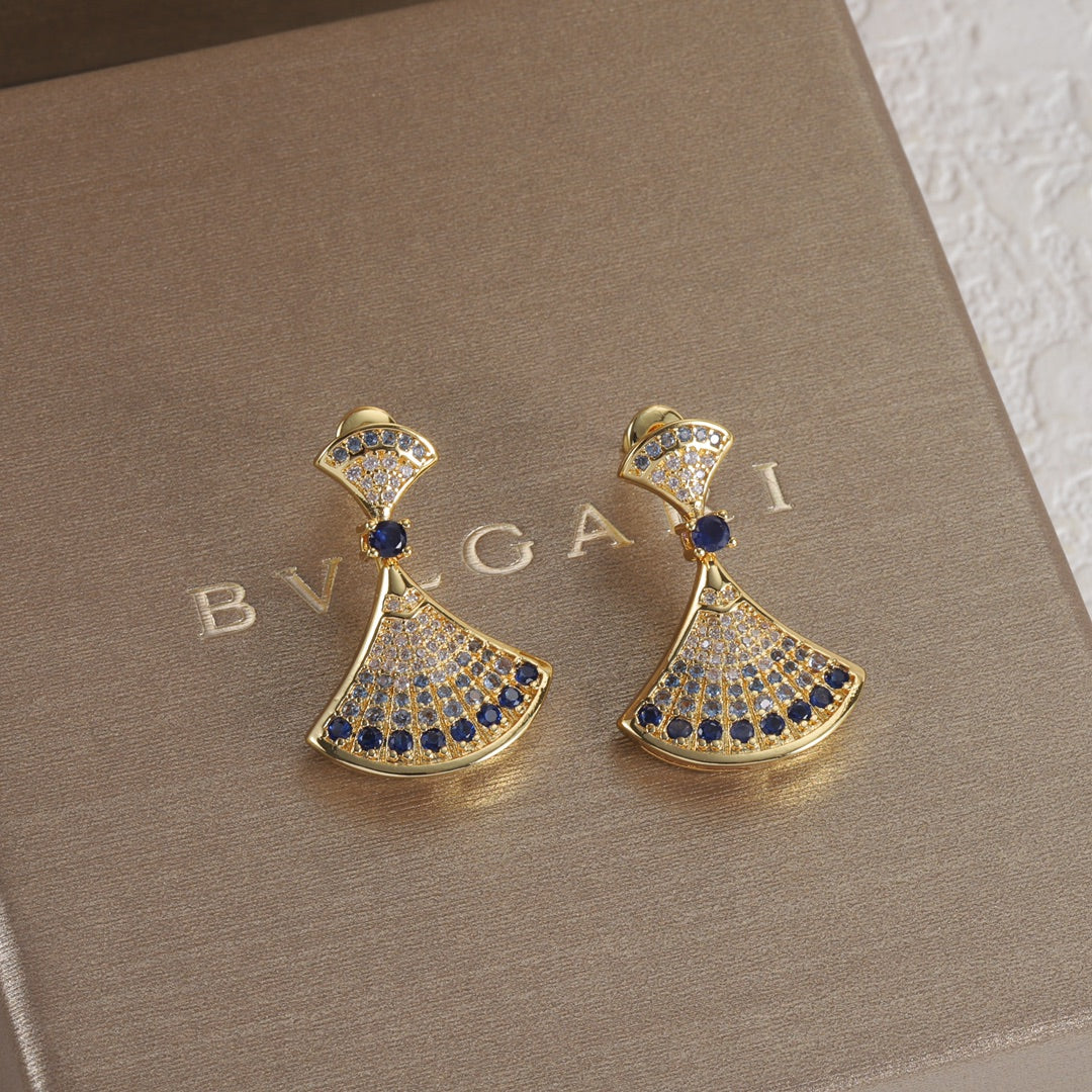 Colored diamond skirt earrings