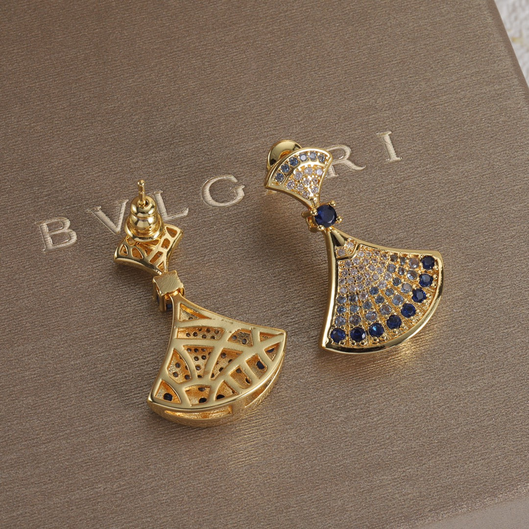 Colored diamond skirt earrings