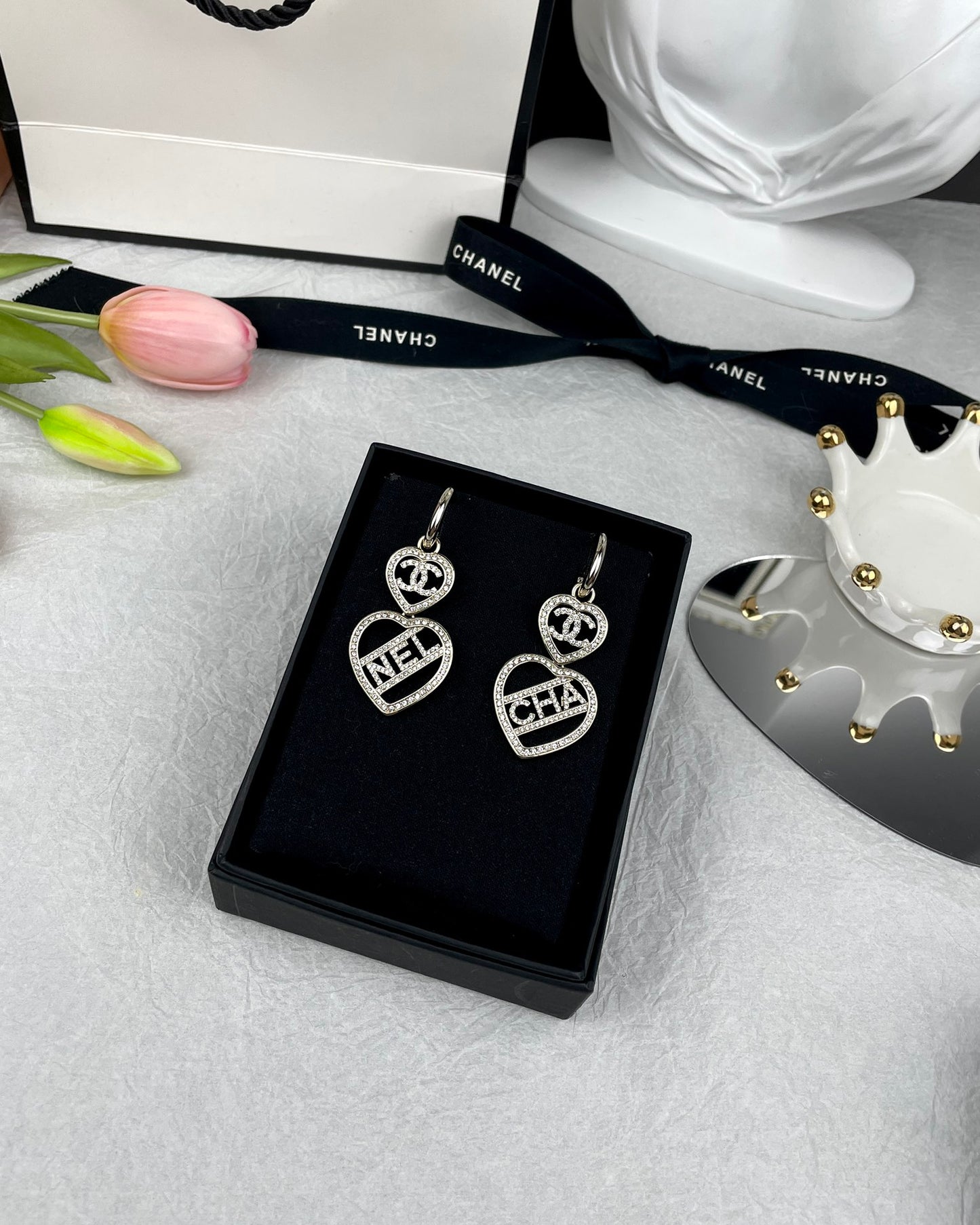 Love diamond earrings