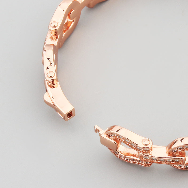 Ring-button diamond bangle