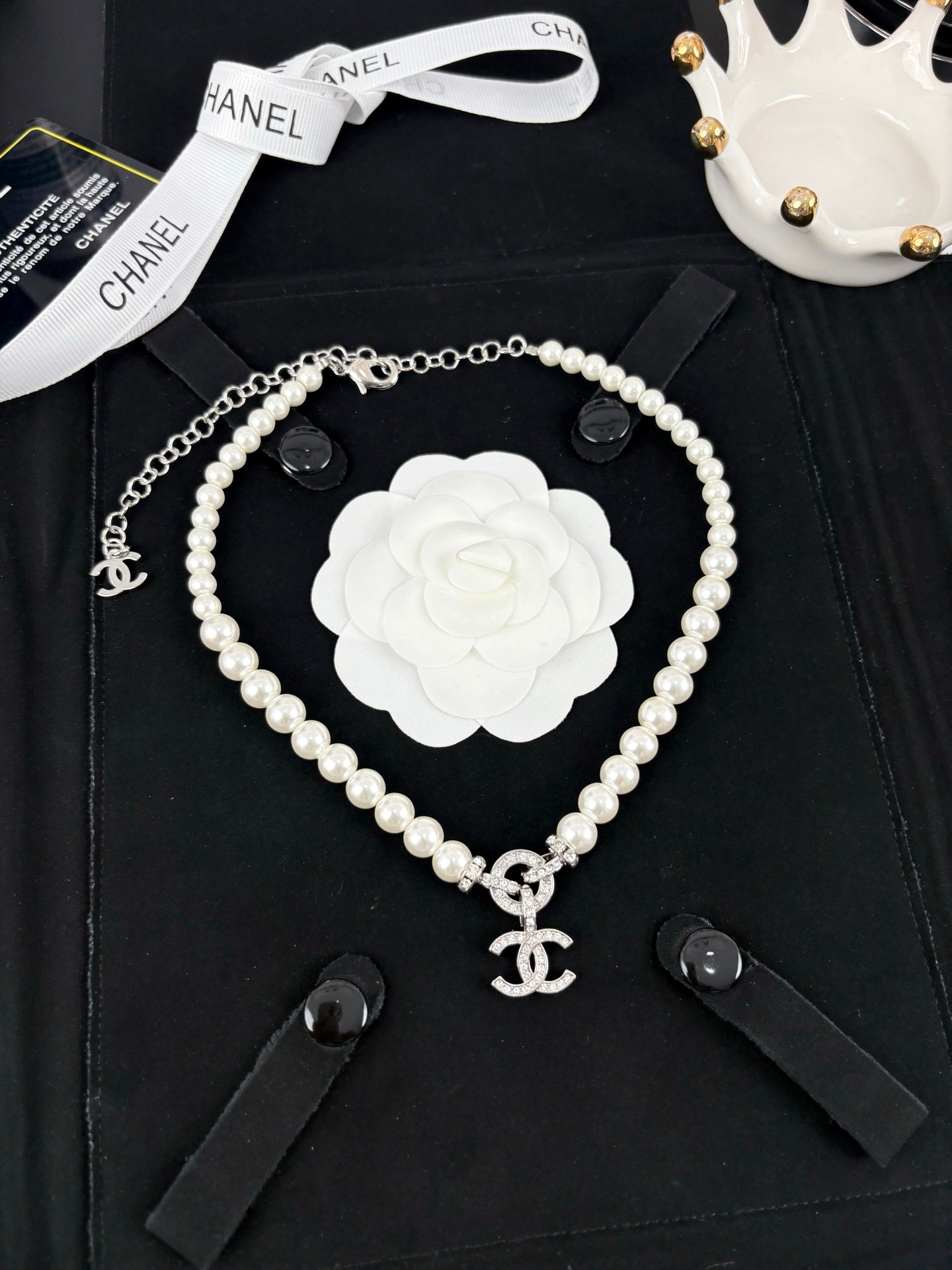 Pearl Double C Necklace