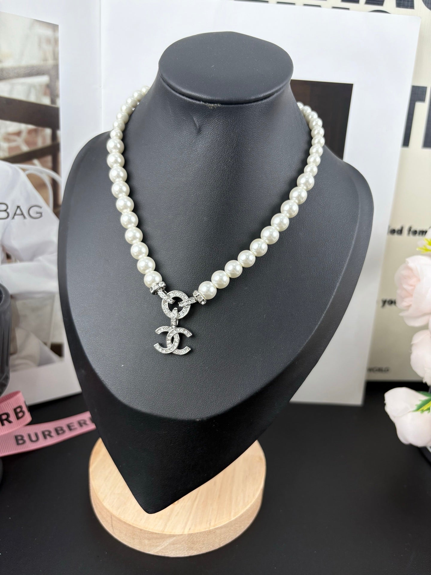 Pearl Double C Necklace