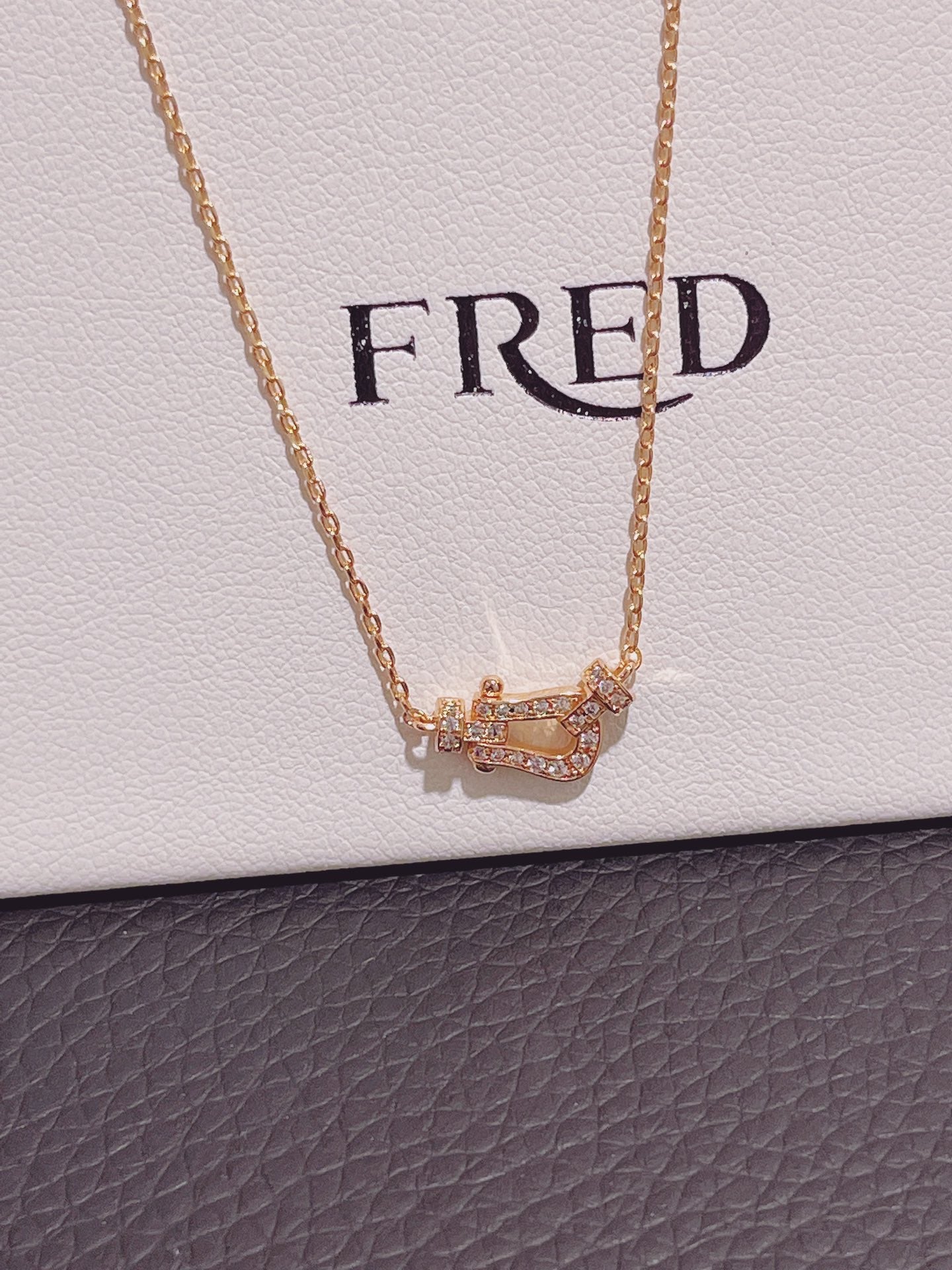 Diamond lock necklace