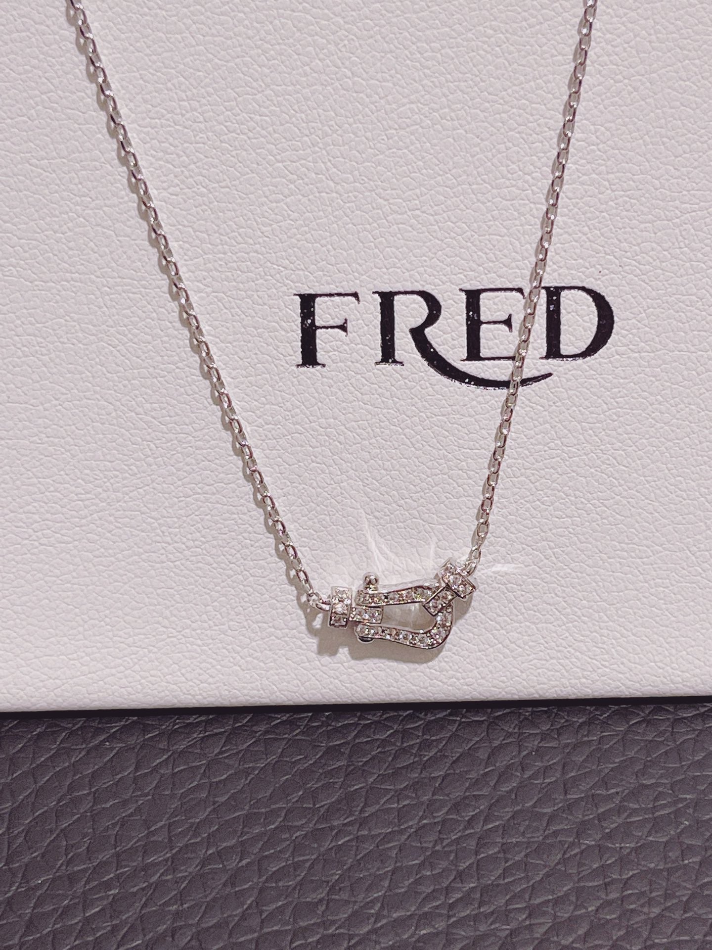 Diamond lock necklace