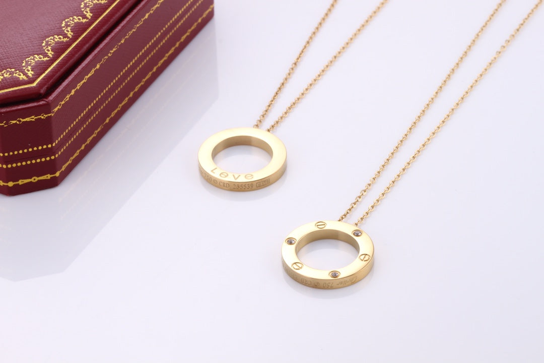 large disc necklace