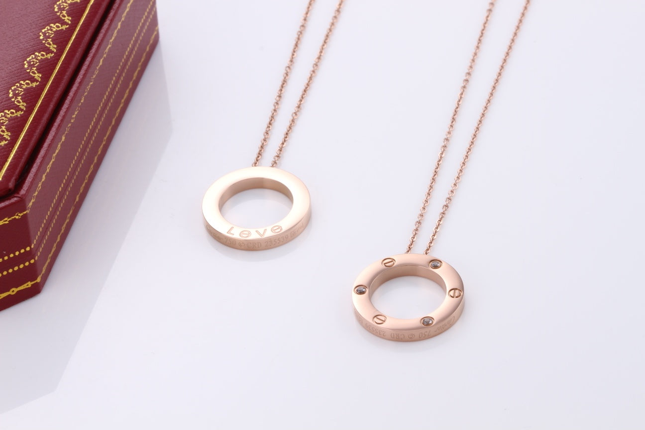 large disc necklace