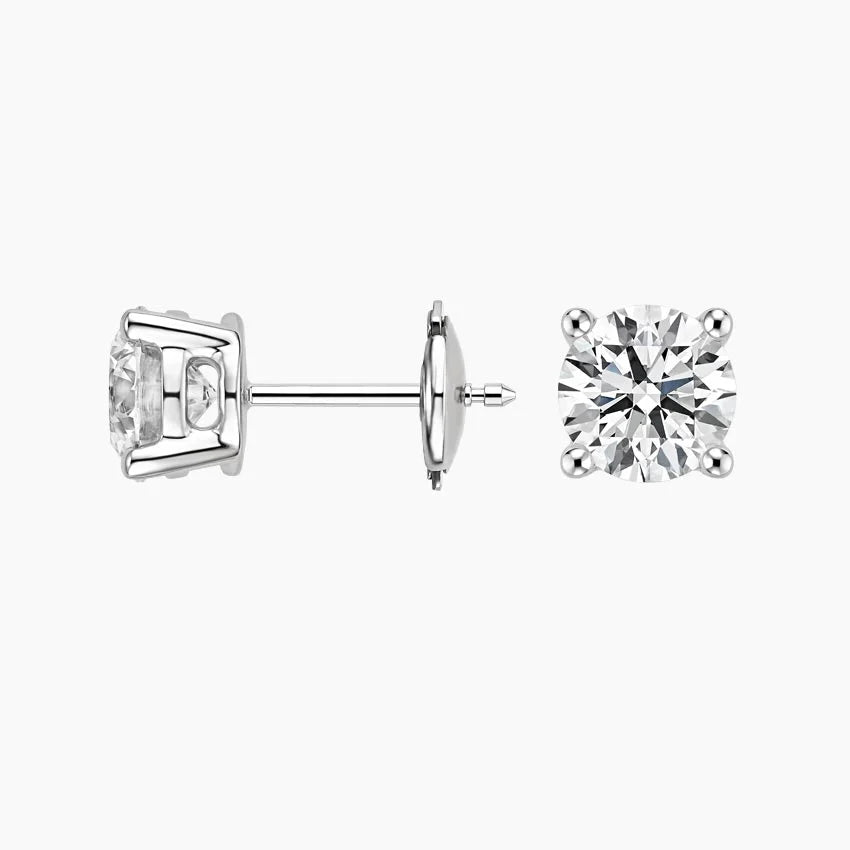 Perfect 4-Prong Certified Lab Diamond Stud Earring