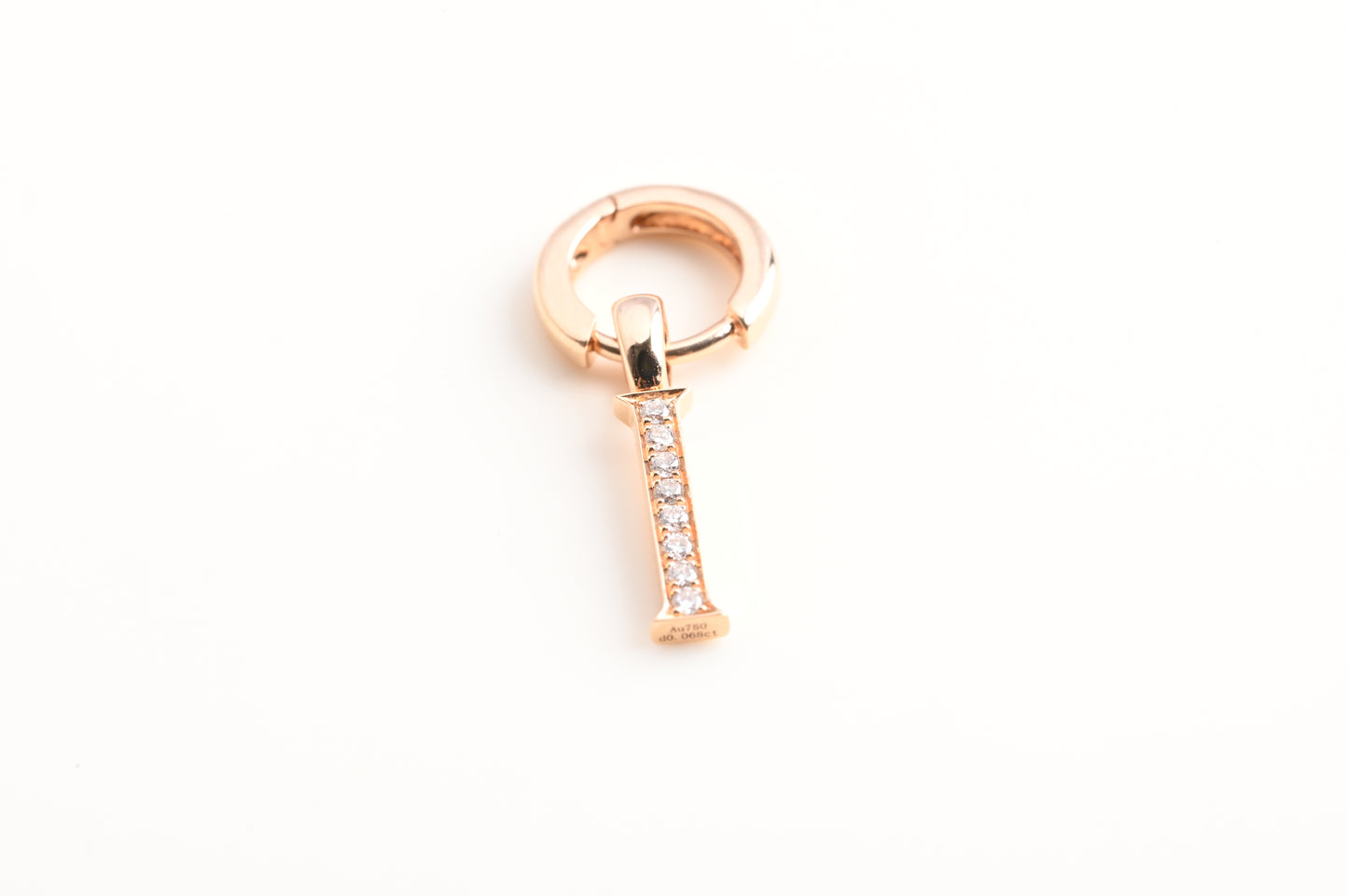 diamond letter earrings