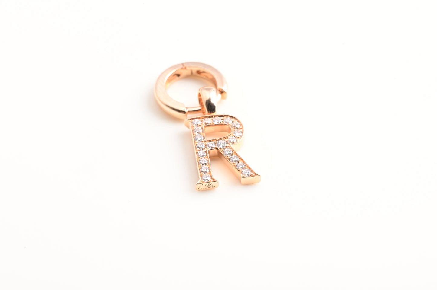 diamond letter earrings
