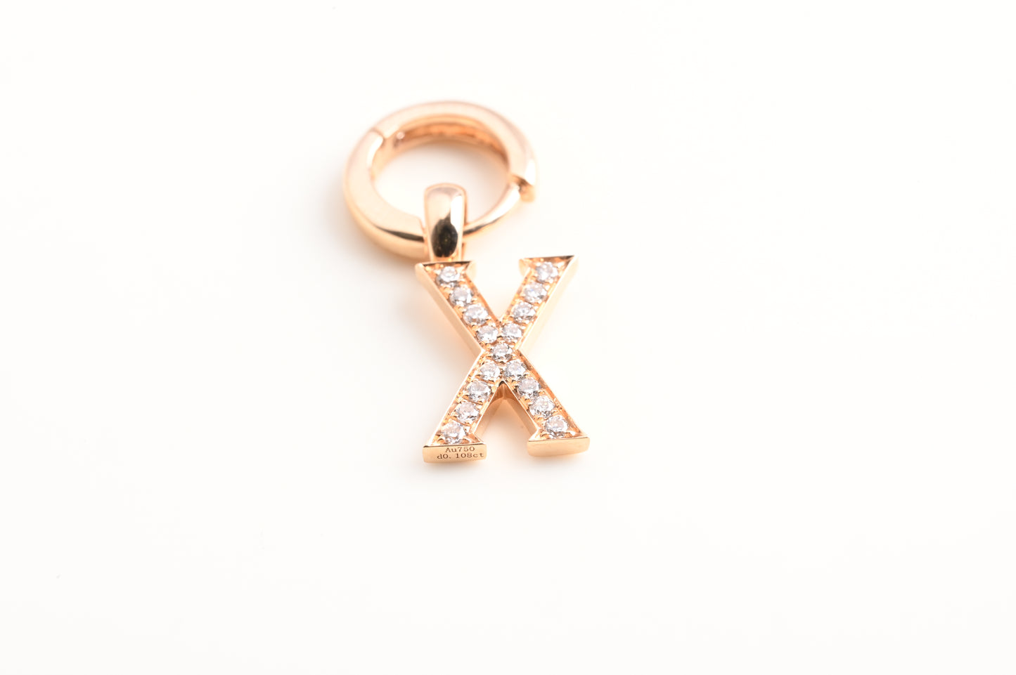 diamond letter earrings