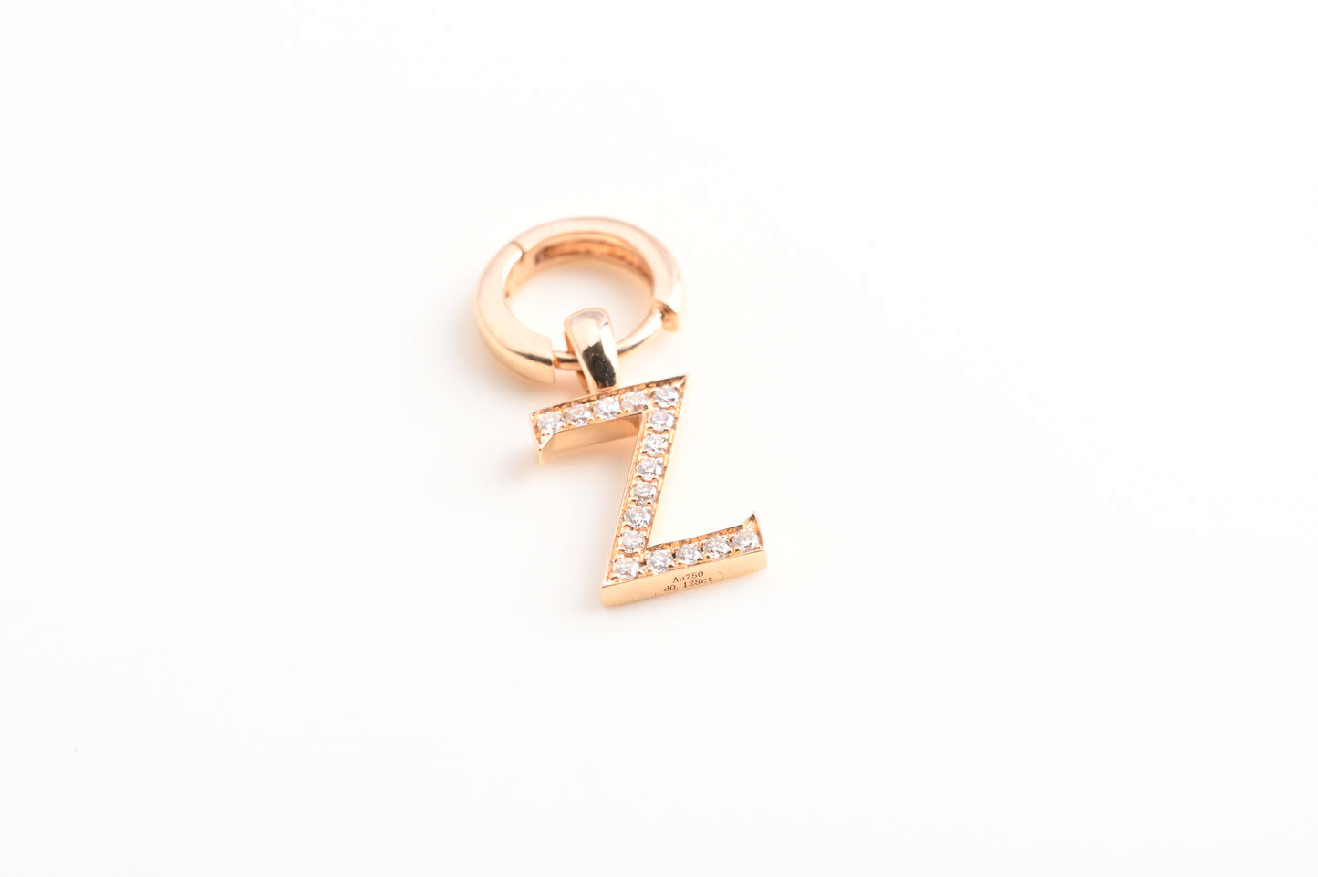 diamond letter earrings