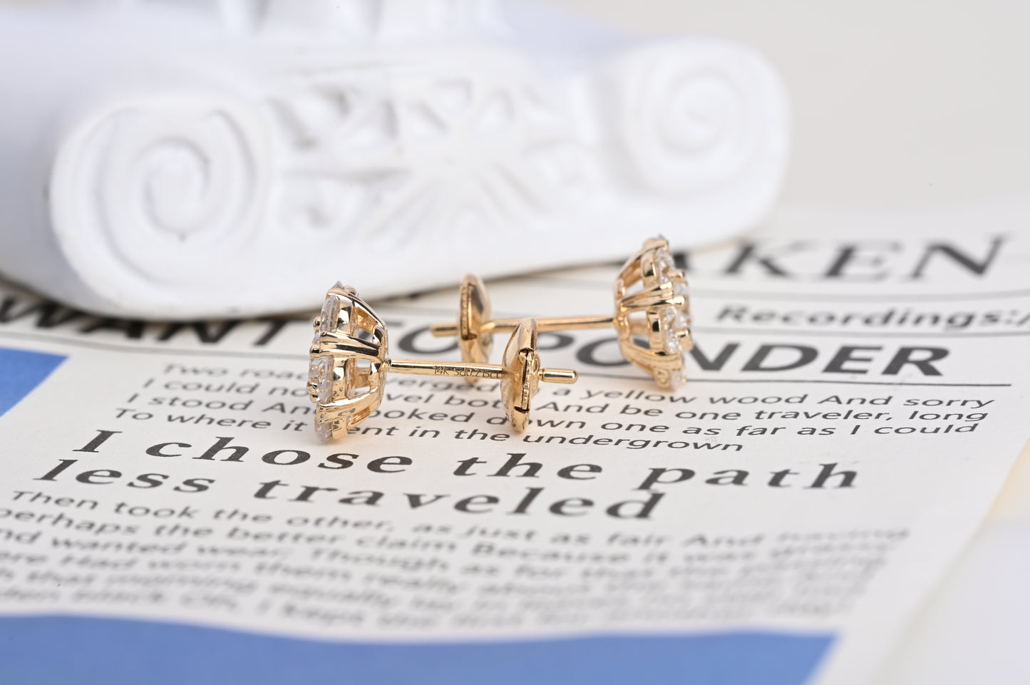 floral earring studs
