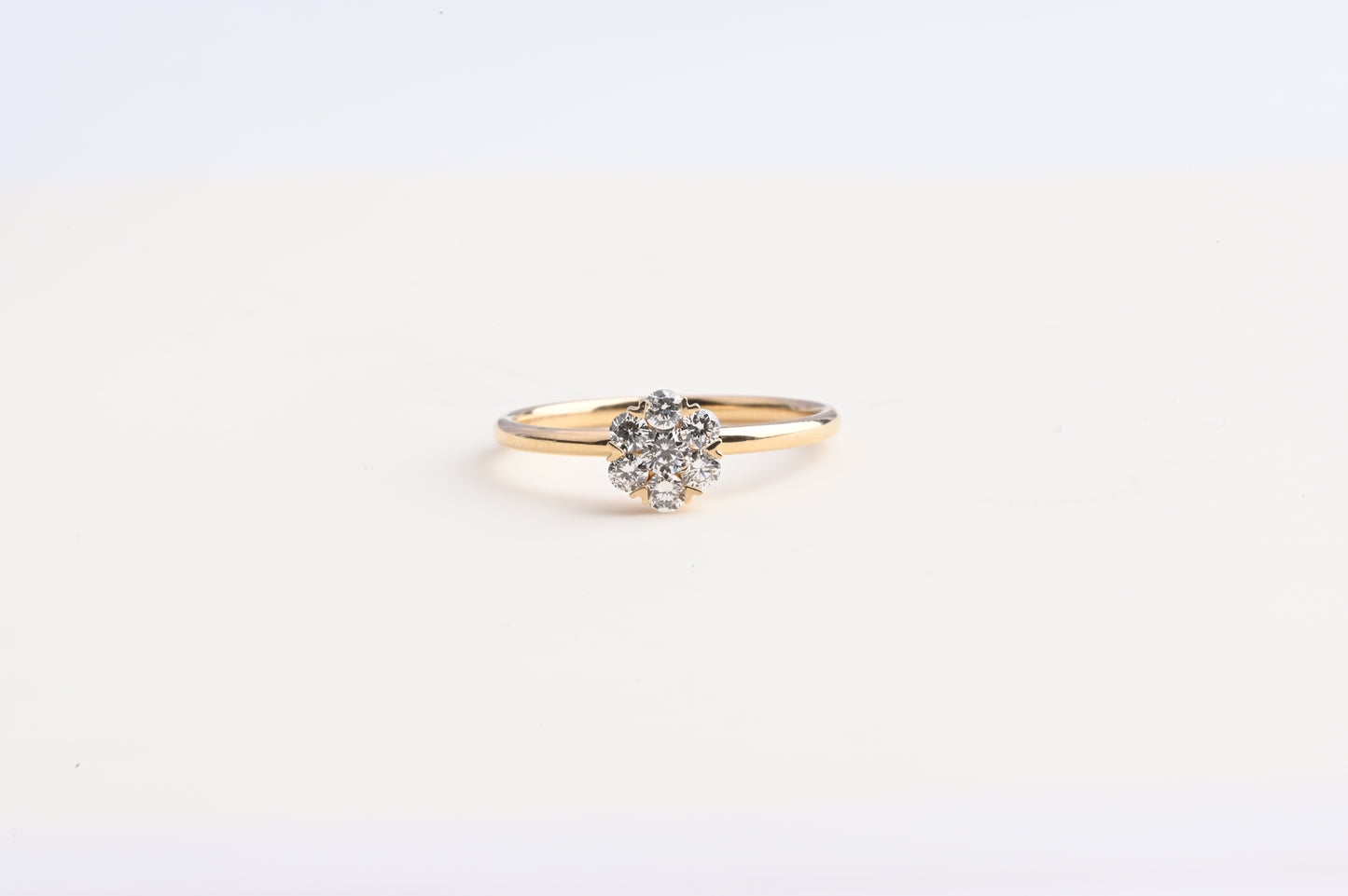 14K Gold Diamond Halo Ring