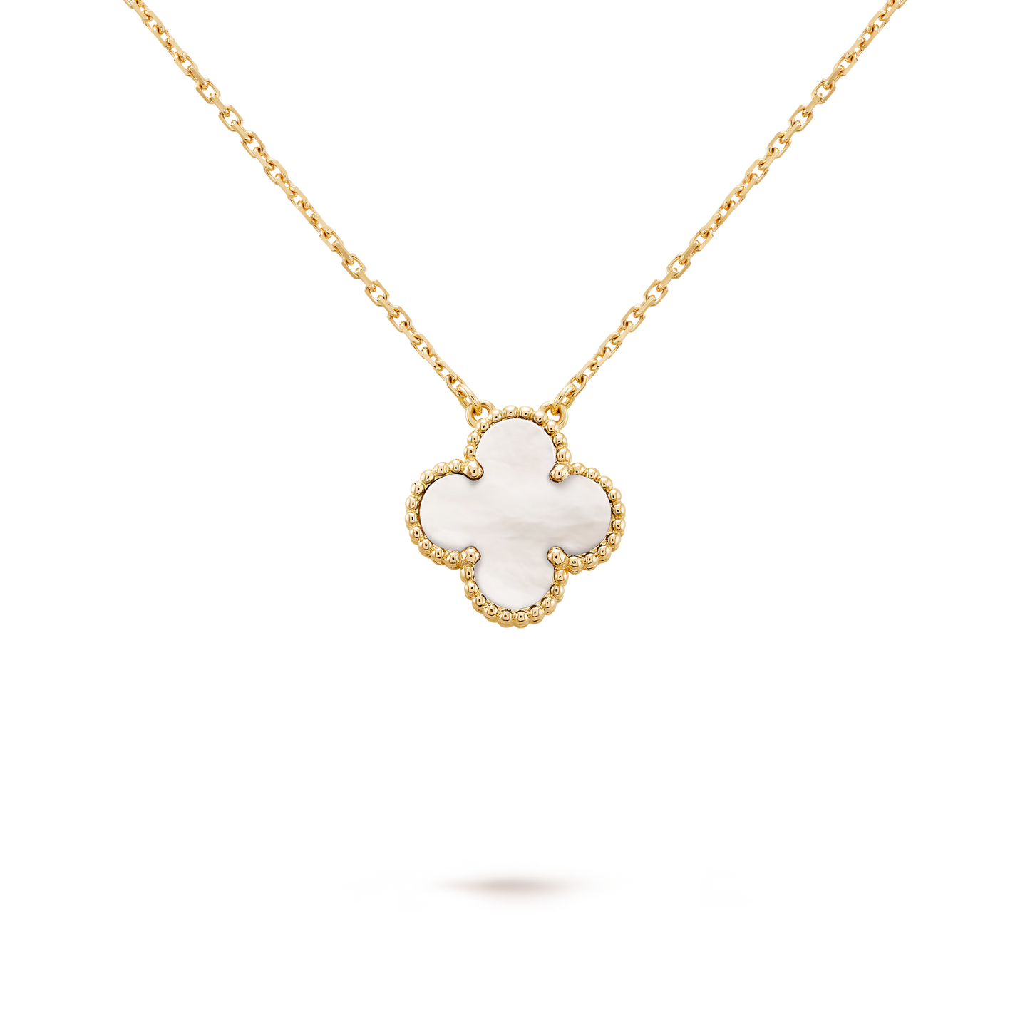White mop necklace