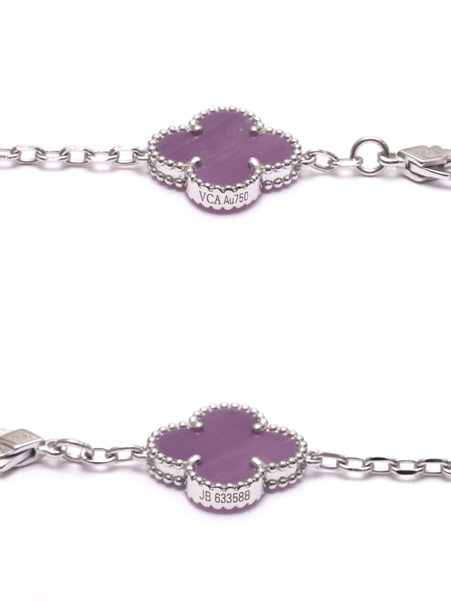 Naturlig violet perlemorarmbånd