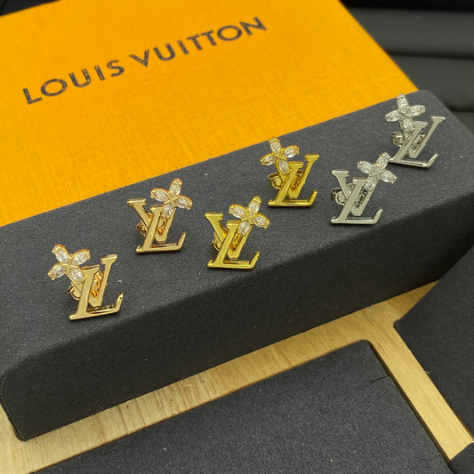 Cross Diamond Stud Earrings
