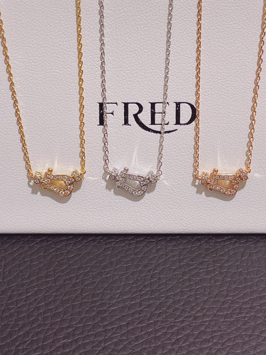 Diamond lock necklace