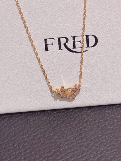 Diamond lock necklace