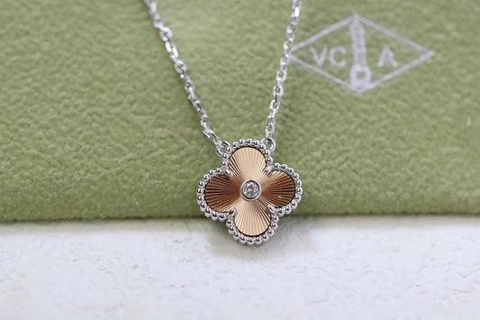 Laser natural diamond necklace