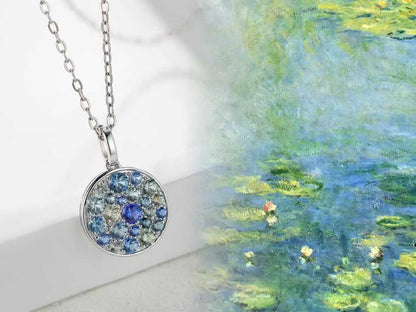 Monet Inspired Multicolor Gemstone Disc Pendant Necklace – Wholesale for Jewelry Retailers
