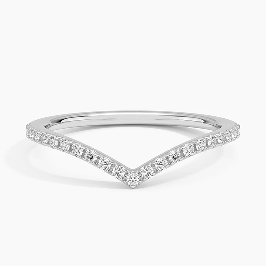 Lumina V-Shaped Pave Diamond Band