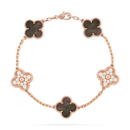 Interval gold and diamond bracelet