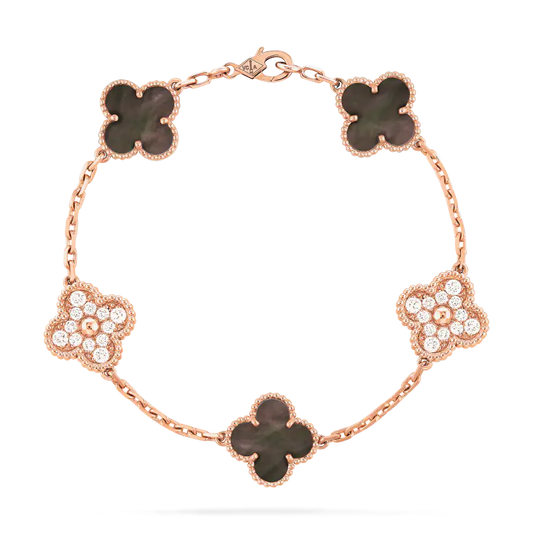 Interval gold and diamond bracelet