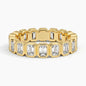 Bezel Emerald Cut Eternity Lab Diamond Ring