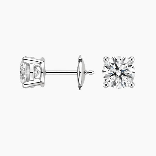 Perfect 4-Prong Certified Lab Diamond Stud Earring