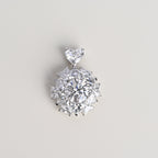 Heart-shaped diamond petal pendant
