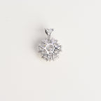 Heart-shaped diamond petal pendant