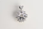 Heart-shaped diamond petal pendant