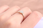 14K Gold Diamond Halo Ring