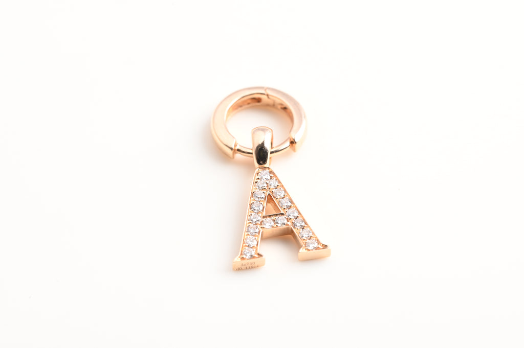 diamond letter earrings