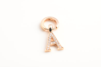 diamond letter earrings