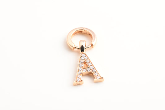 diamond letter earrings
