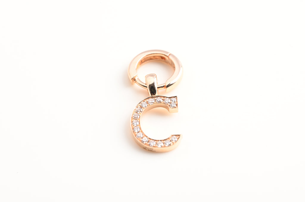 diamond letter earrings