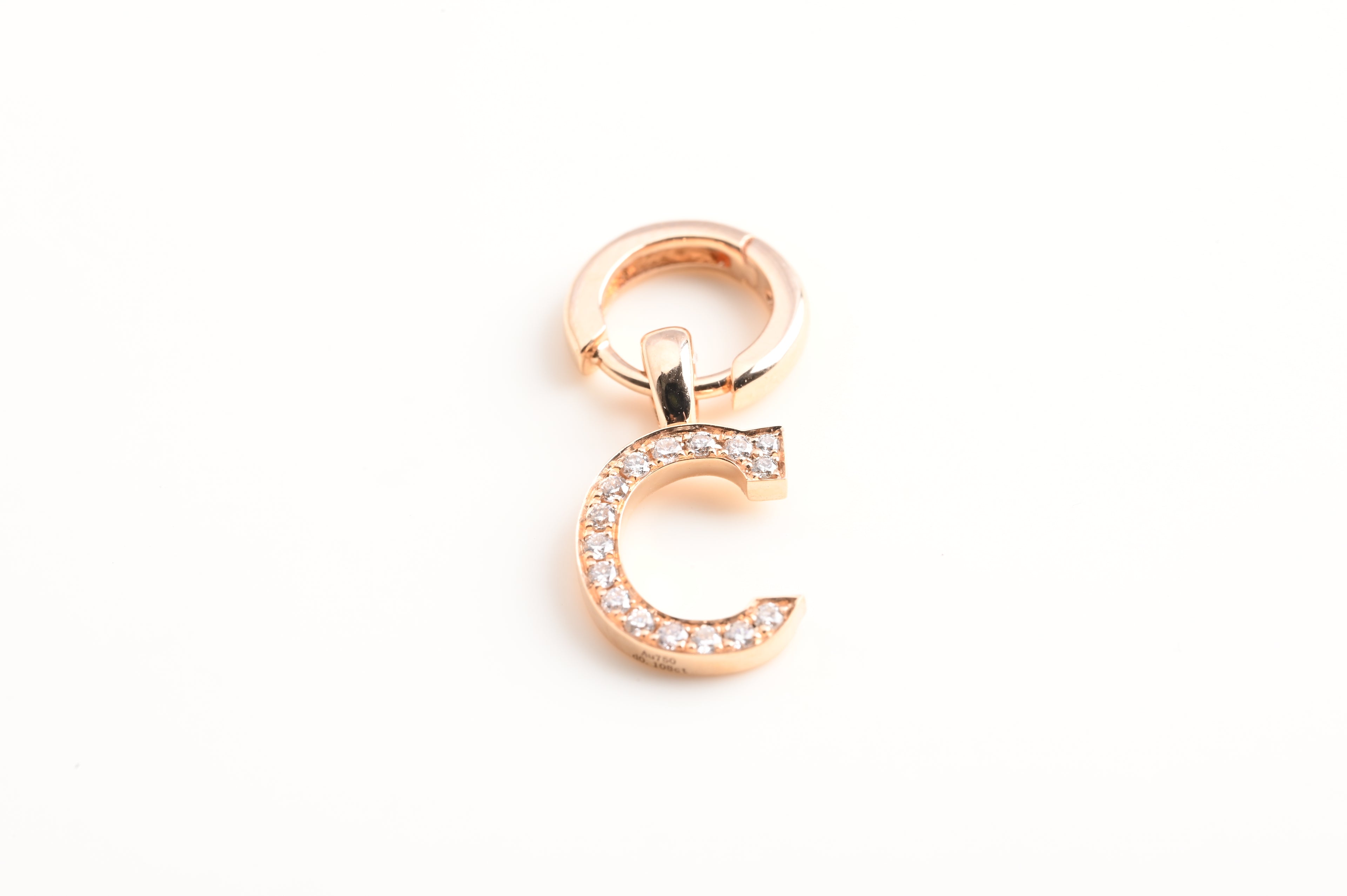 diamond letter earrings