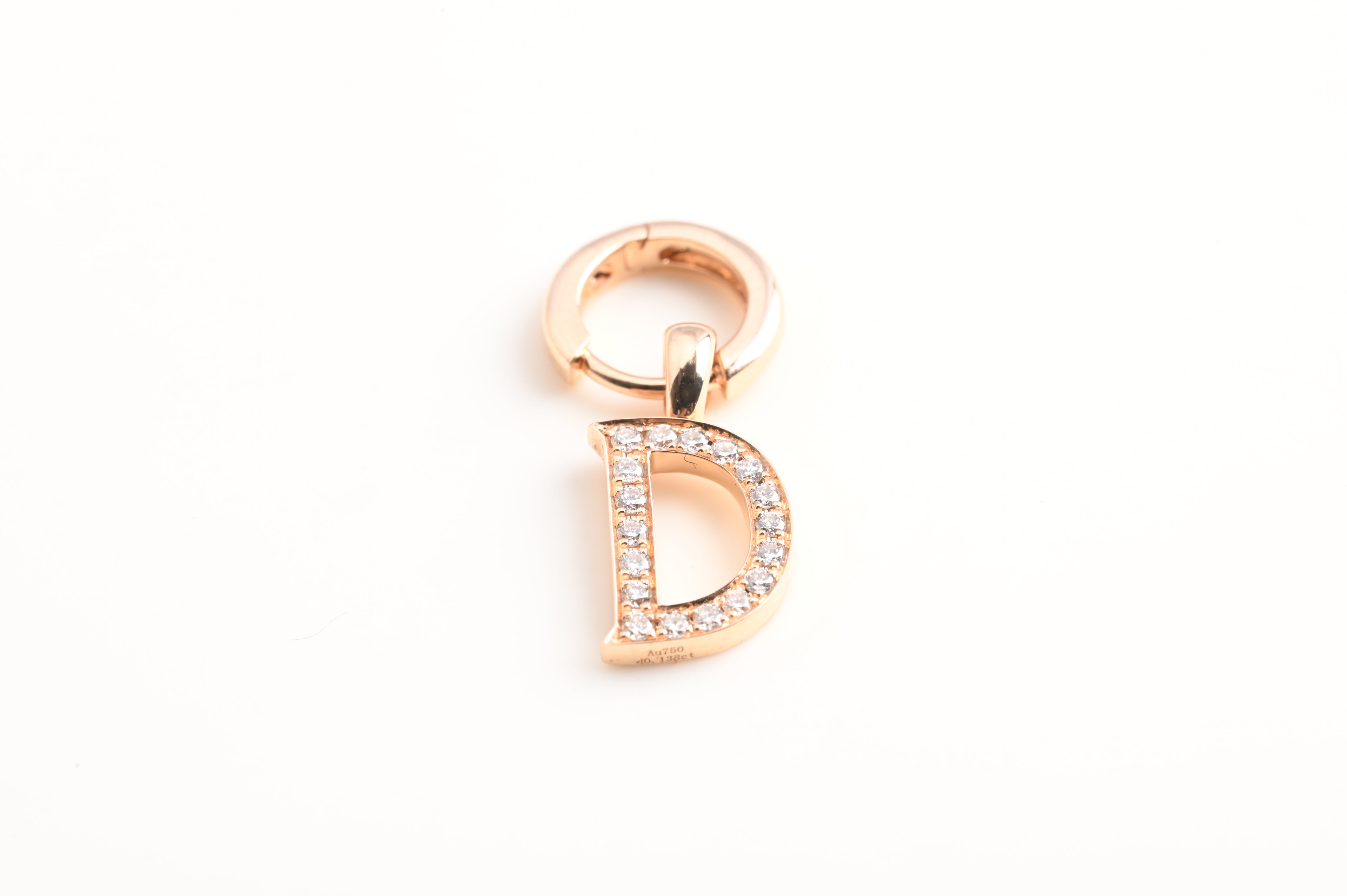 diamond letter earrings
