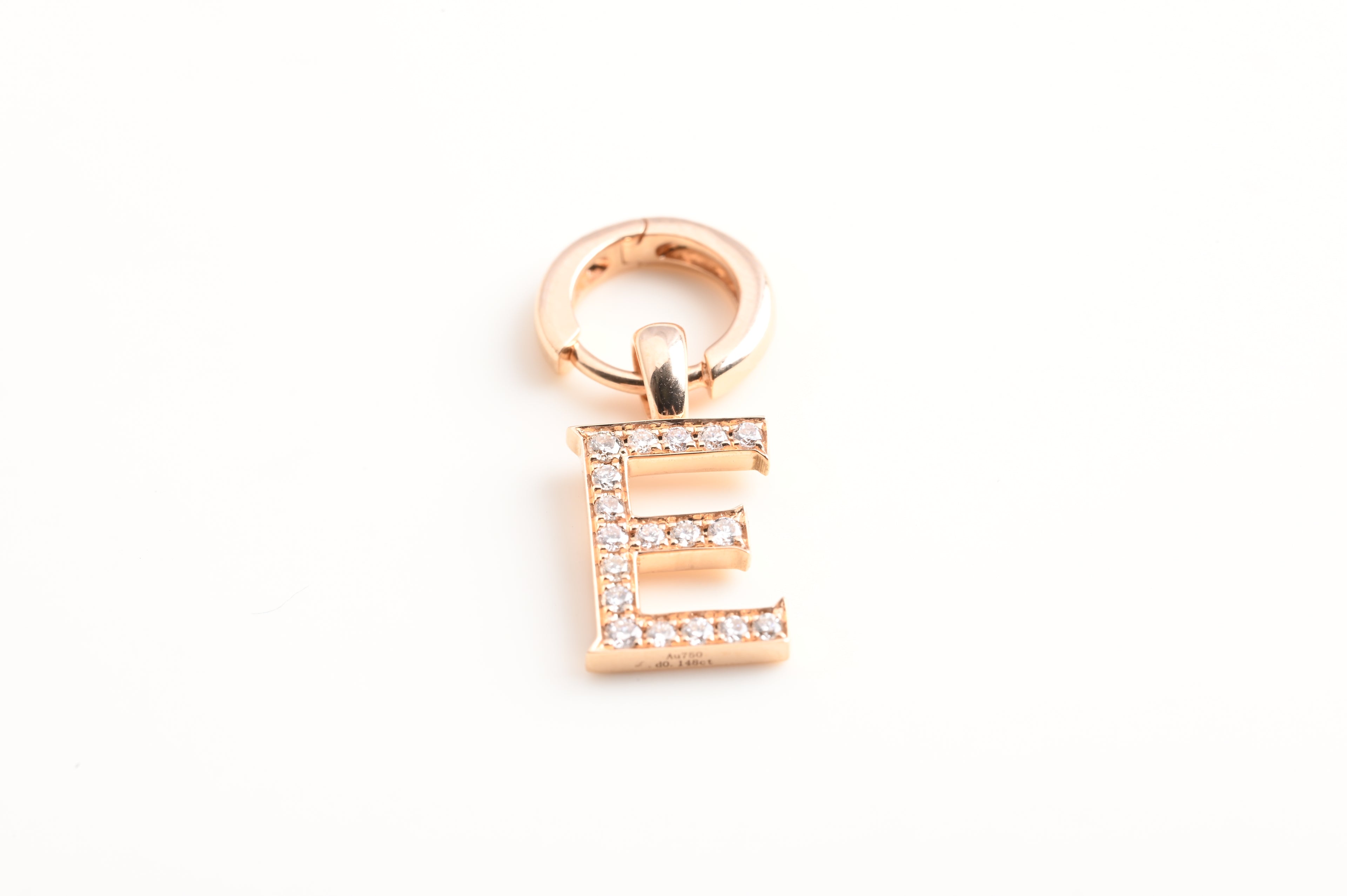 diamond letter earrings