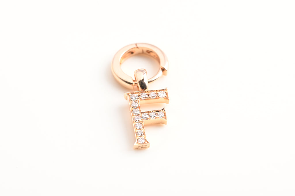 diamond letter earrings