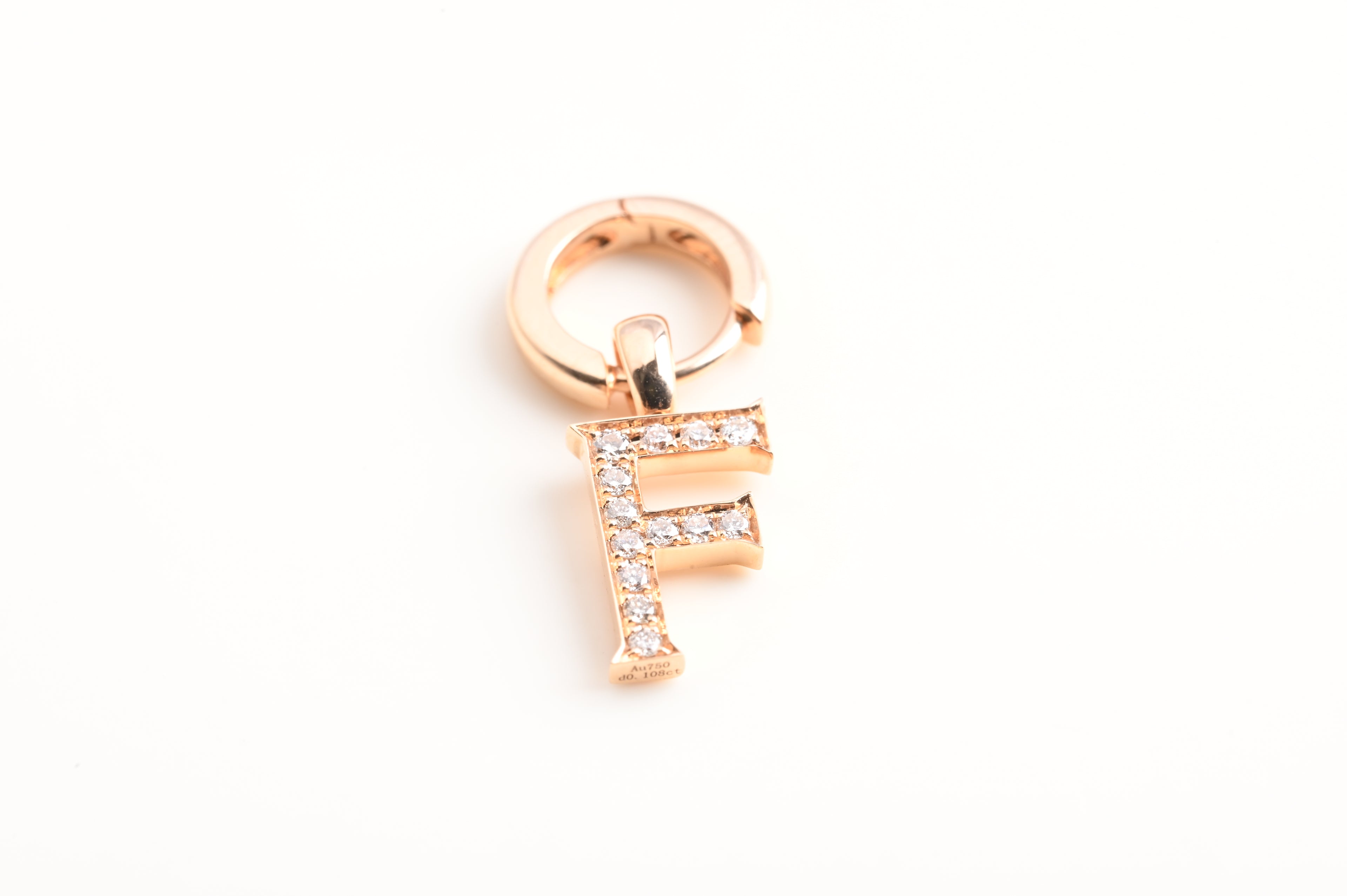 diamond letter earrings