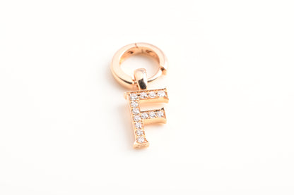 diamond letter earrings